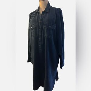 GAP Denim Button Front Long Sleeve Shirt Dress | NEW Without Tags | XL